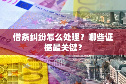 武汉借条纠纷怎么处理？哪些证据最关键？