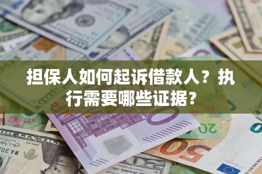 武汉担保人如何起诉借款人？执行需要哪些证据？