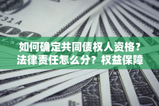 武汉如何确定共同债权人资格？法律责任怎么分？权益保障技巧揭秘！