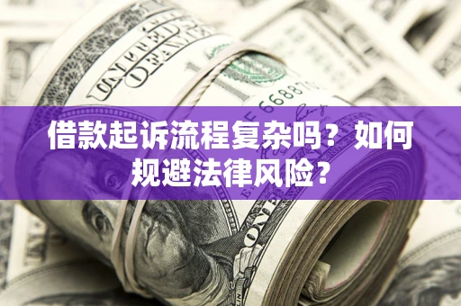 武汉借款起诉流程复杂吗？如何规避法律风险？