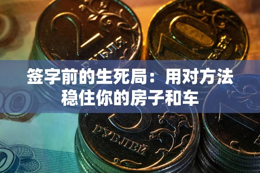 武汉签字前的生死局：用对方法稳住你的房子和车