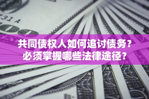 武汉共同债权人如何追讨债务？必须掌握哪些法律途径？