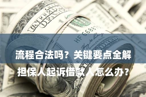 武汉

担保人起诉借款人怎么办？流程合法吗？关键要点全解析
