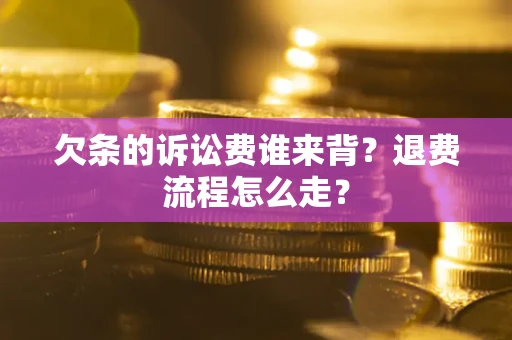 武汉欠条的诉讼费谁来背？退费流程怎么走？